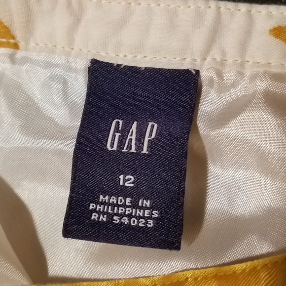 Gap Golden Mustard Floral Midi Skirt (B2) - Picture 3 of 6